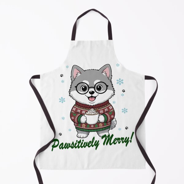 Item preview, Pawsitively Merry Keeshond in Christmas Sweater with Hot Cocoa | Dog Lovers designed and sold by The Real Life Symphony.