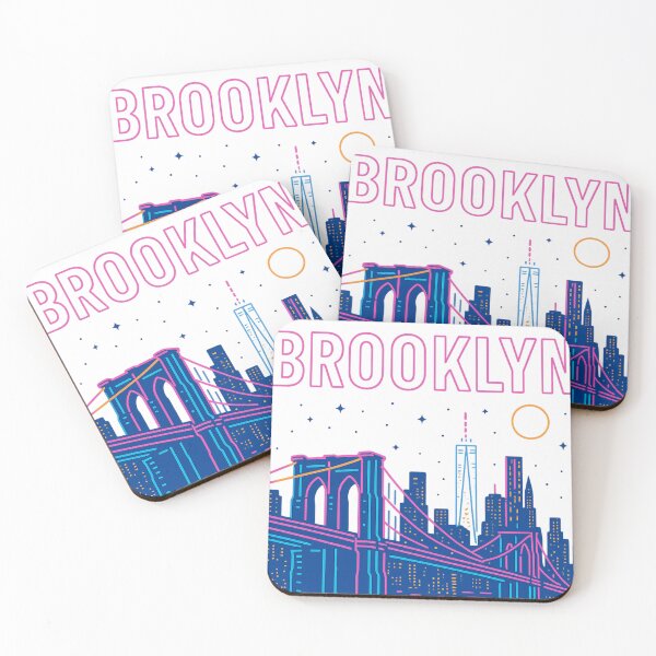 Item preview, Neon Brooklyn Bridge Nightscape designed and sold by GolabMagic.