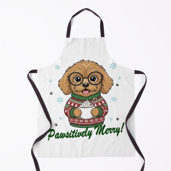 Item preview, Pawsitively Merry Cockapoo in Christmas Sweater with Hot Cocoa | Dog Lovers designed and sold by The Real Life Symphony.