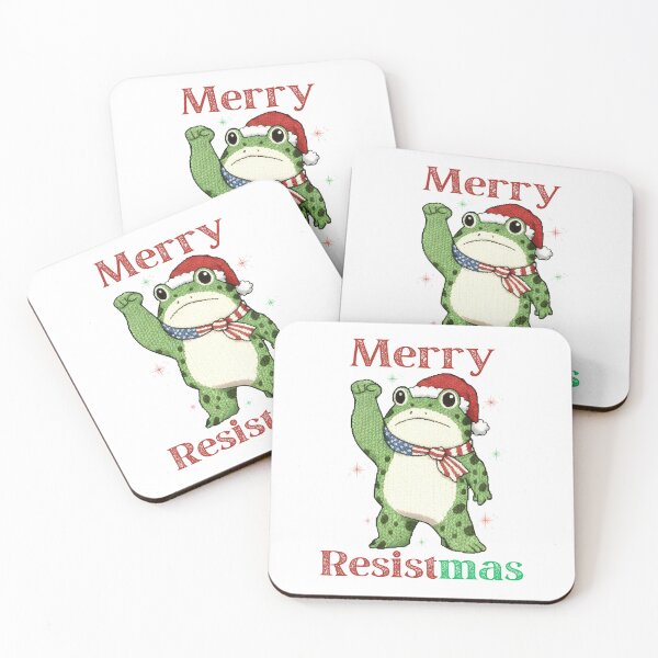 Item preview, Merry Risistmas Festive Resistance Frog Christmas Art designed and sold by BeLdiAuRa.