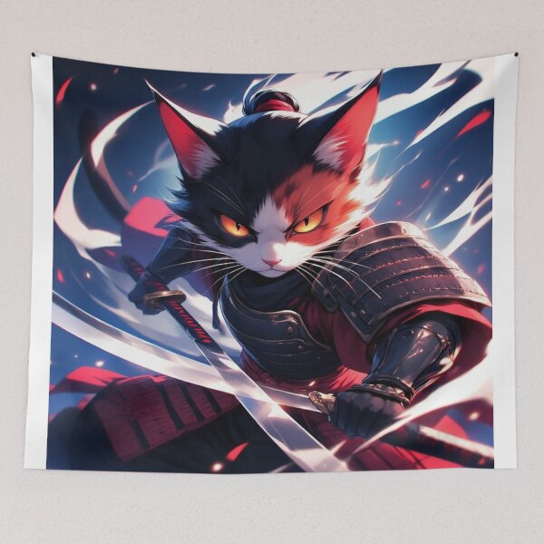 Item preview, Angry Samurai Cat designed and sold by SweetRossel.