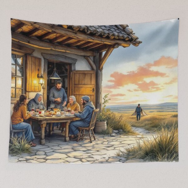 Item preview, Pilgrim hostel (on the Way of St. James) designed and sold by jefboutique6150.