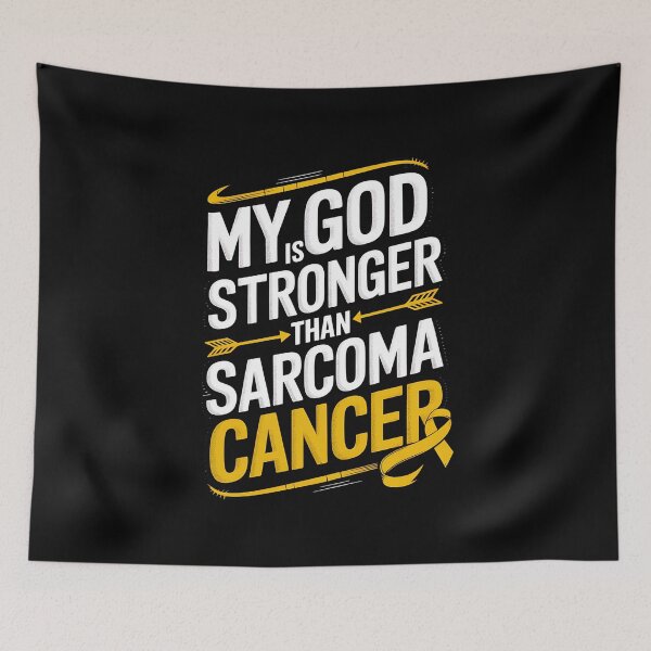 Item preview, Sarcoma Cancer Awareness Faith Yellow Ribbon Support designed and sold by FranzFriesen.