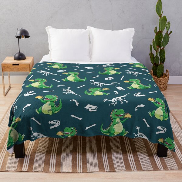 Item preview, Cartoon Dinosaurs and Fossils on Teal designed and sold by quickkdesign.