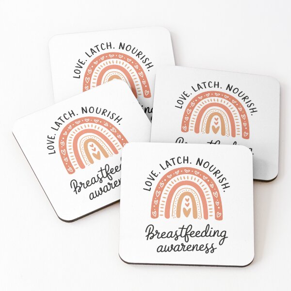 Item preview, Rainbow Love Latch Nourish Breastfeeding Awareness Month designed and sold by RansomFlatley.