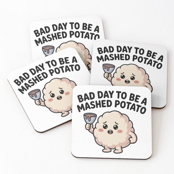 Item preview, Cute Mashed Potato Cartoon – Funny Thanksgiving Kawaii Food Art designed and sold by WSPrintCrafter.