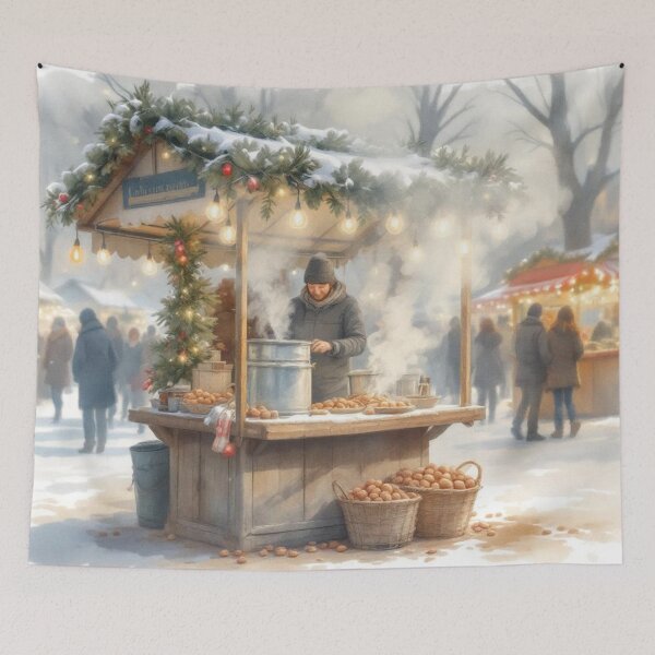 Item preview, Hot chestnut and roasted almond stall, Strasbourg market (Alsace - France) designed and sold by jefboutique6150.