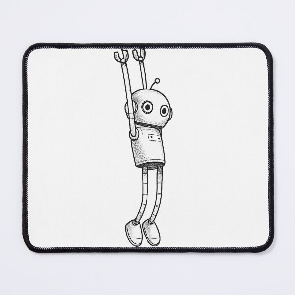 Item preview, Robot Silhouette Drawing Holding On Sticker designed and sold by Anna Babich.