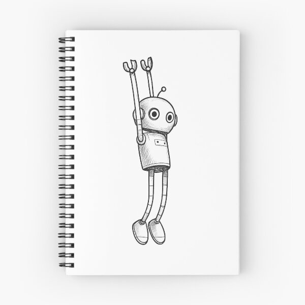Item preview, Robot Silhouette Drawing Holding On Sticker designed and sold by Anna Babich.