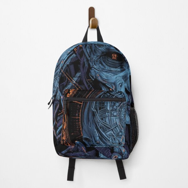 Item preview, Cybernetic Oracle – Neon Blue Tech Skull designed and sold by DarkSpaceVibes.