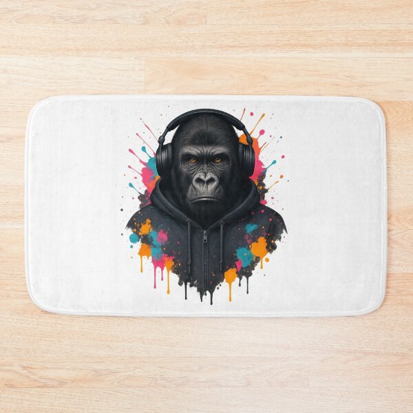 Item preview, Urban Gorilla – Gorilla with Headphones & Hoodie (Graffiti Drip Art) designed and sold by thtCMRAguy.