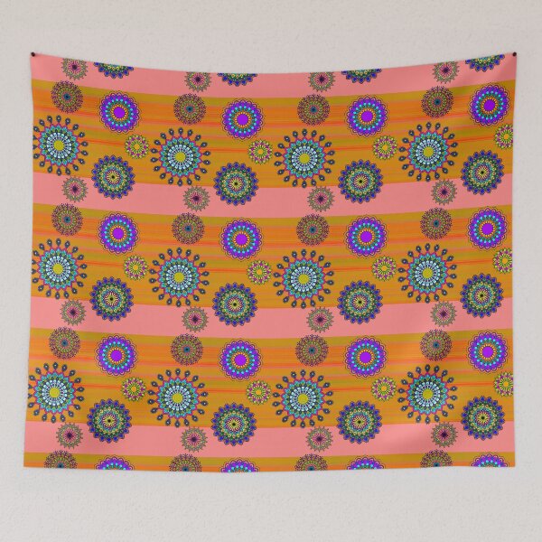 Item preview, Outlined Mandalas on Stripes designed and sold by JaygiesDesign.