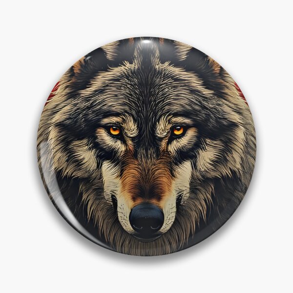 Item preview, Arcane Wolf Monarch – Red Fantasy Crest designed and sold by Neer arts.