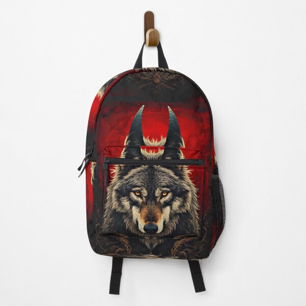 Item preview, Arcane Wolf Monarch – Red Fantasy Crest designed and sold by Neer arts.