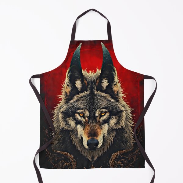 Item preview, Arcane Wolf Monarch – Red Fantasy Crest designed and sold by Neer arts.