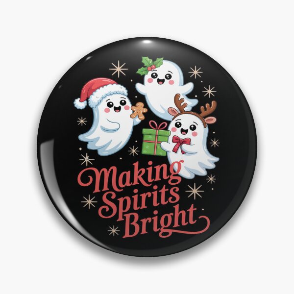 Item preview, Ghost Christmas Xmas Ghosts Making Spirit Bright  designed and sold by MicanCuteStore.