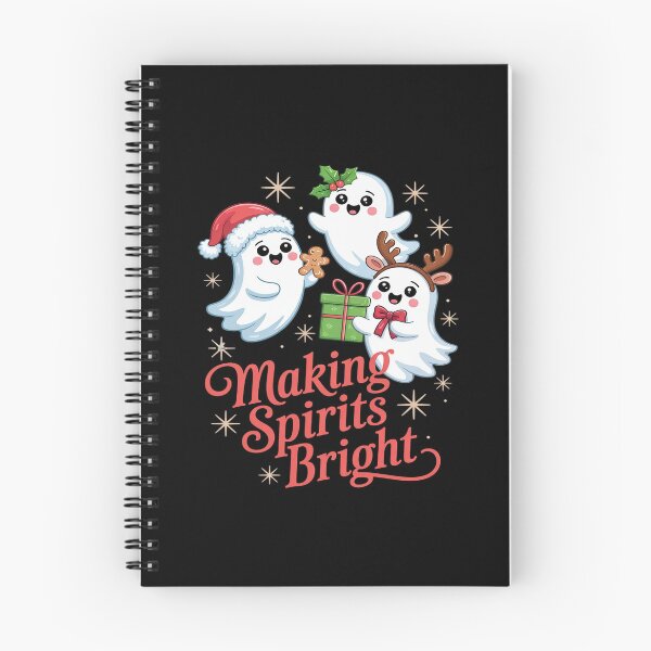 Item preview, Ghost Christmas Xmas Ghosts Making Spirit Bright  designed and sold by MicanCuteStore.