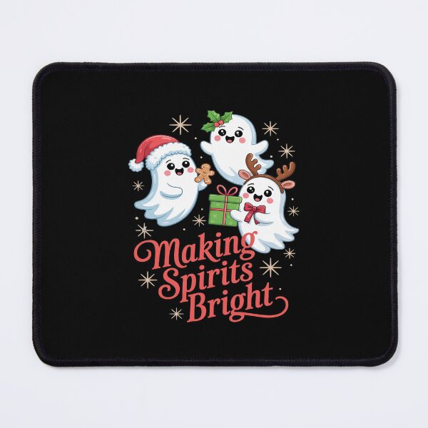 Item preview, Ghost Christmas Xmas Ghosts Making Spirit Bright designed and sold by MicanCuteStore.