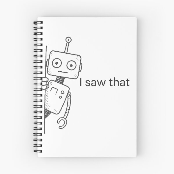 Item preview, Peeking Robot I Saw That Sticker designed and sold by Anna Babich.