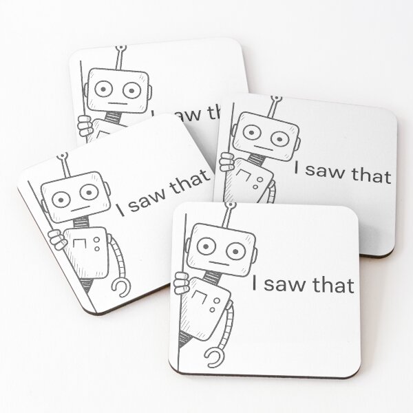 Item preview, Peeking Robot I Saw That Sticker designed and sold by Anna Babich.