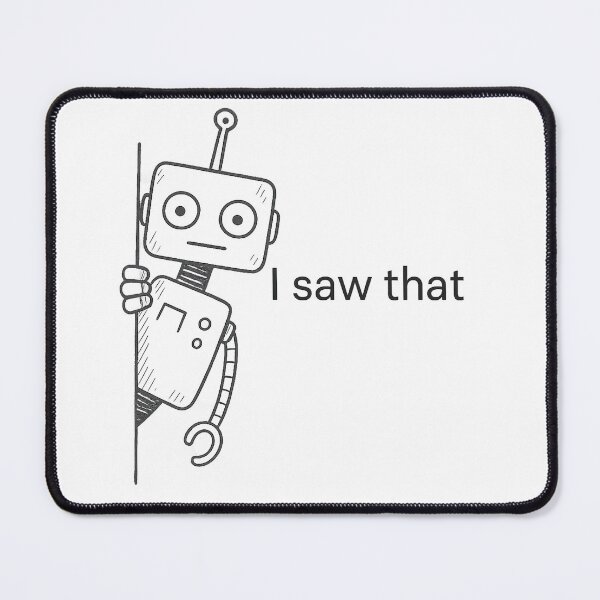 Item preview, Peeking Robot I Saw That Sticker designed and sold by Anna Babich.