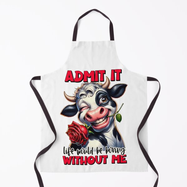 Item preview, Funny Flirty Cow – “Admit It, Life Would Be Boring Without Me designed and sold by FunnyTeeByMe.