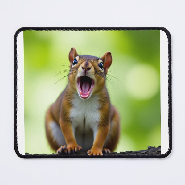 Item preview, A squirrel front view with its mouth open designed and sold by dabingboshi.