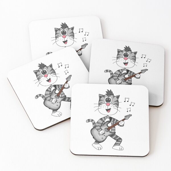 Item preview, Cat Playing Electric Guitar, Guitarist Musician Music Teacher designed and sold by doodlerob.