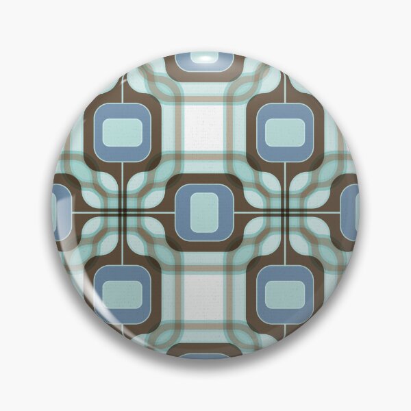 Item preview, Orbit Check - Powder Blue Umber O/ small repeat designed and sold by Carina Parry Studios.