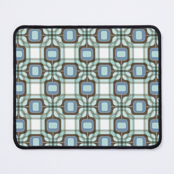 Item preview, Orbit Check - Powder Blue Umber O/ small repeat designed and sold by Carina Parry Studios.