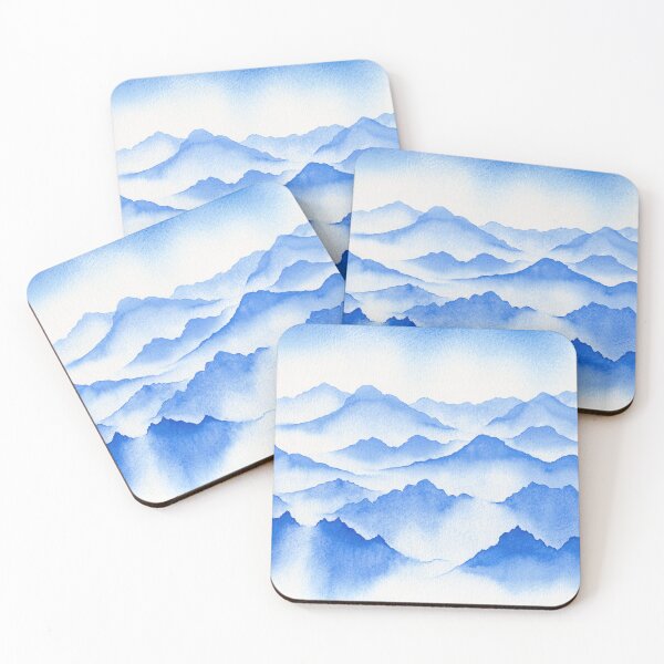 Item preview, Blue mountains in a sea of clouds designed and sold by KawaiiHamsta.