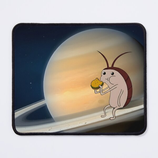Item preview, Space Burger Break: Cockroach Chillin' on Saturn's Rings designed and sold by MrOrganosi.