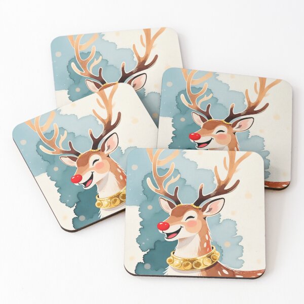 Item preview, Happy Red Nose Reindeer designed and sold by Soulharmony.