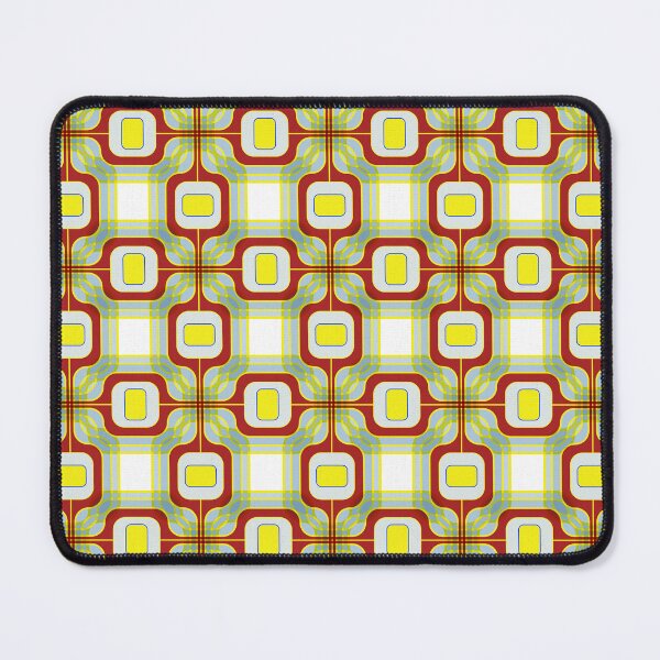 Item preview, Orbit Check - Yellow Sun Red /C small repeat designed and sold by Carina Parry Studios.