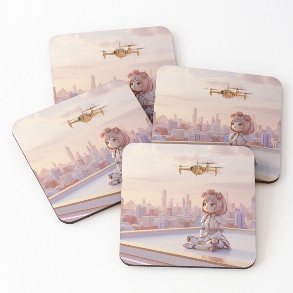 Item preview, Drone Companion Pixie - Sunset Rooftop designed and sold by henamy.