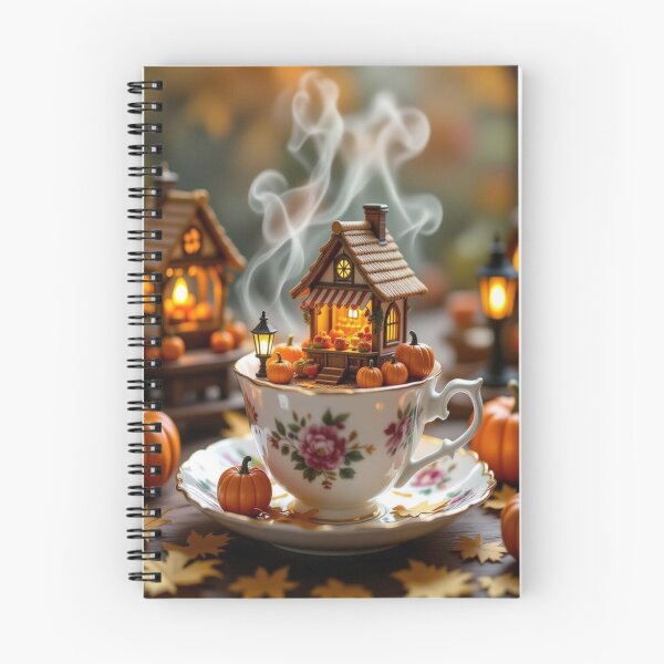 Item preview, Autumn in a Teacup - Miniature magic, pumpkin light & cozy vibes – Fall Fantasy in floral warmth designed and sold by FotoworldEdel.