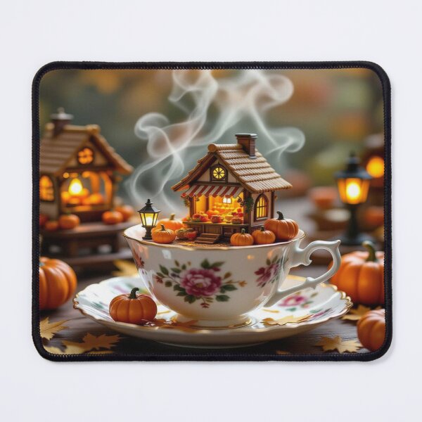 Item preview, Autumn in a Teacup - Miniature magic, pumpkin light & cozy vibes – Fall Fantasy in floral warmth designed and sold by FotoworldEdel.