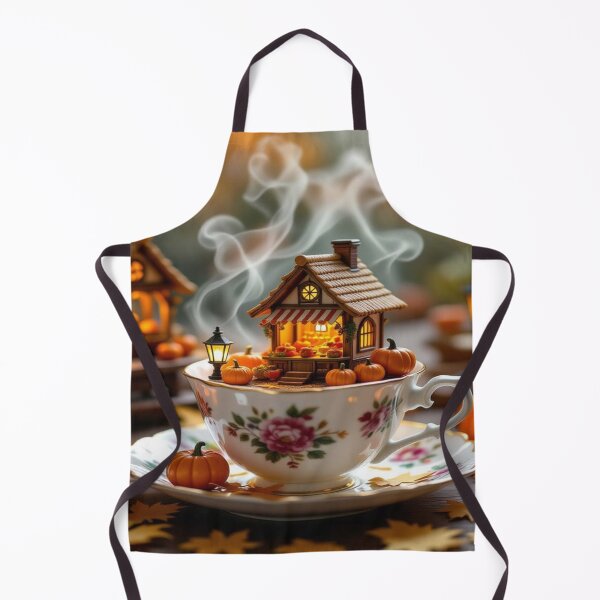 Item preview, Autumn in a Teacup - Miniature magic, pumpkin light & cozy vibes – Fall Fantasy in floral warmth designed and sold by FotoworldEdel.