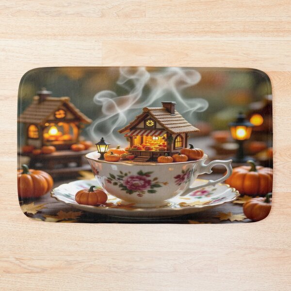 Item preview, Autumn in a Teacup - Miniature magic, pumpkin light & cozy vibes – Fall Fantasy in floral warmth designed and sold by FotoworldEdel.