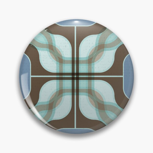 Item preview, Orbit Check - Powder Blue Umber /O large repeat designed and sold by Carina Parry Studios.