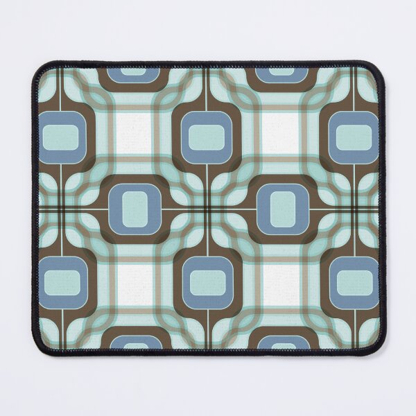 Item preview, Orbit Check - Powder Blue Umber /O large repeat designed and sold by Carina Parry Studios.