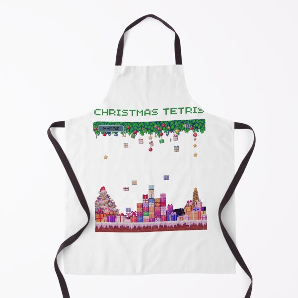 Aperçu de l'œuvre Tetris de Noël - Pile de cadeaux Panique 8 bits Pixel Art créée et vendue par VisionWeaveLab.