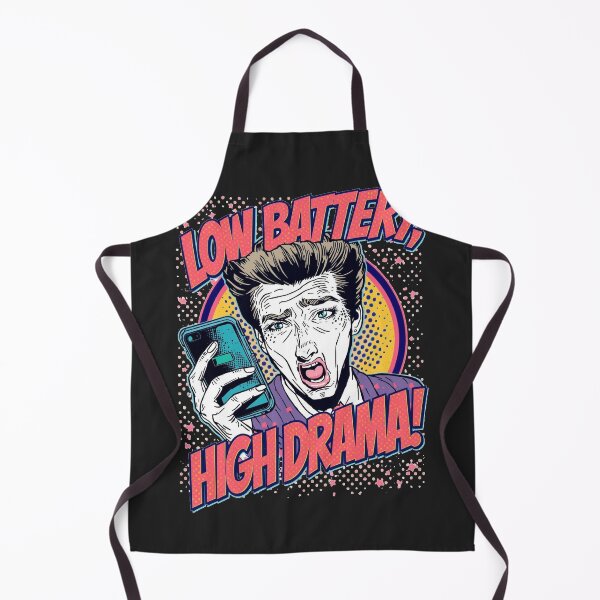 Item preview, Low Battery High Drama - Funny Retro Comic designed and sold by ConfuseLab Shop.