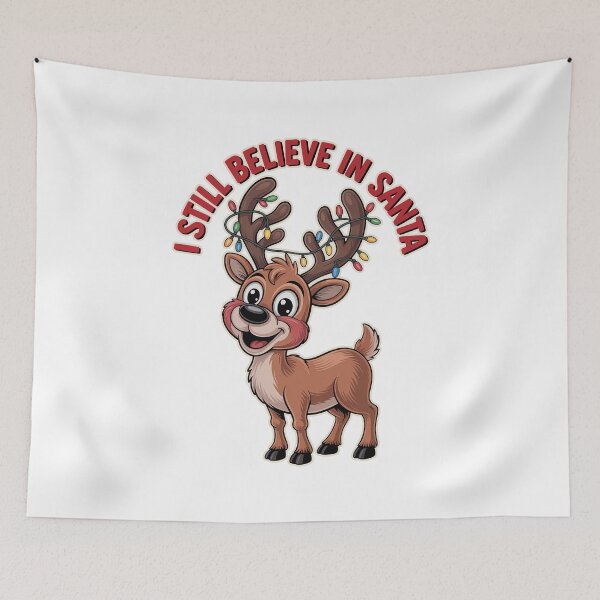 Item preview, Silly Reindeer Lights – Santa Believer Shirt designed and sold by RedCircleArt.