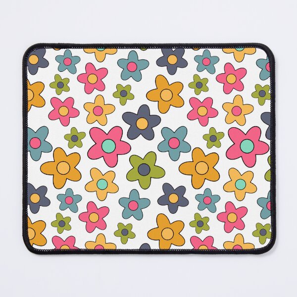 Item preview, Playful Retro Floral Pattern on White designed and sold by quickkdesign.