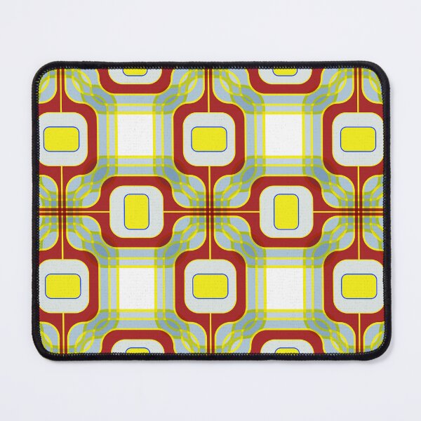Item preview, Orbit Check - Yellow Sun Red C/large repeat designed and sold by Carina Parry Studios.