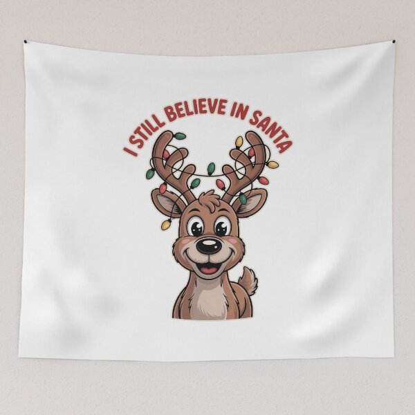 Item preview, Silly Reindeer Lights – Santa Believer Shirt designed and sold by RedCircleArt.