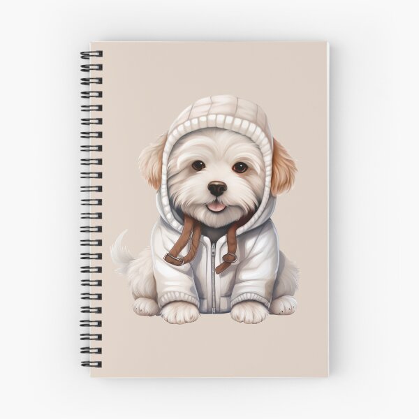 Item preview, Coton de Tulear Pup in Cozy White Hooded Coat designed and sold by QuietBloom80.