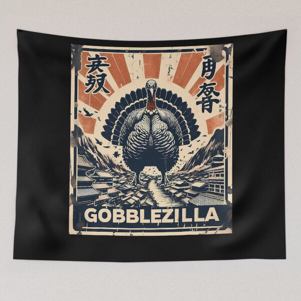 Item preview, Retro Humor Happy Thanksgiving Style Quote Funny Gobblezilla designed and sold by nguyenconguan80.
