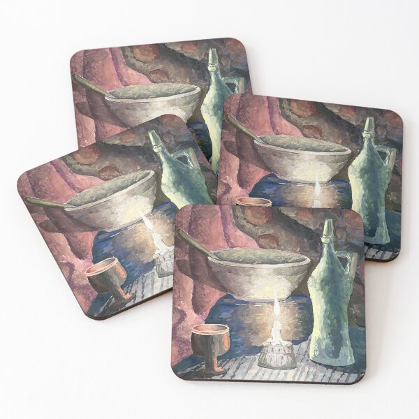 Item preview, Candlelit Still Life – Warm Evening Glow Painting designed and sold by art.ash.original.